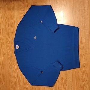 Lacoste Vintage Sweater Men Large Blue V Neck Pullover Sweater US